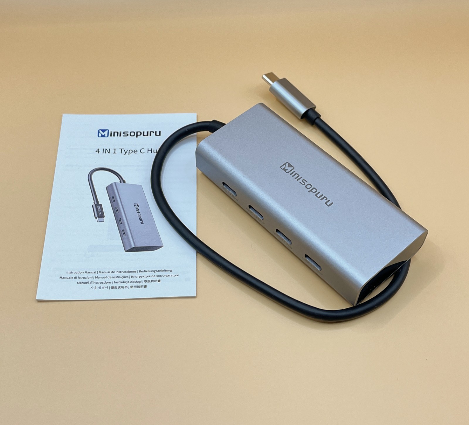 Used 4 Ports USB C Hub – 10Gbps USB Hub for Laptop MacBook (No Charging)