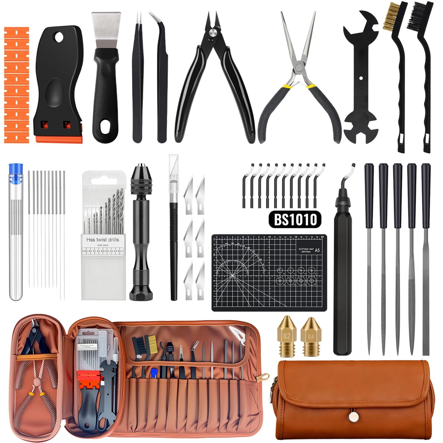 66Pcs 3D Printer Tools Kit with Storage Case, All-in-One Accessories for...