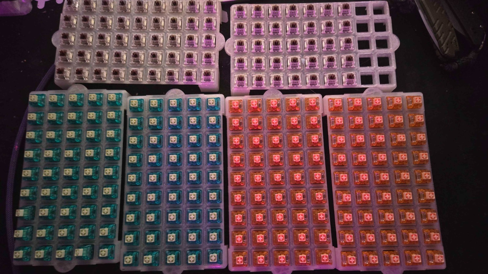 260x Mechanical Keyboard Switch Lot (Kailh Box and Gateron)