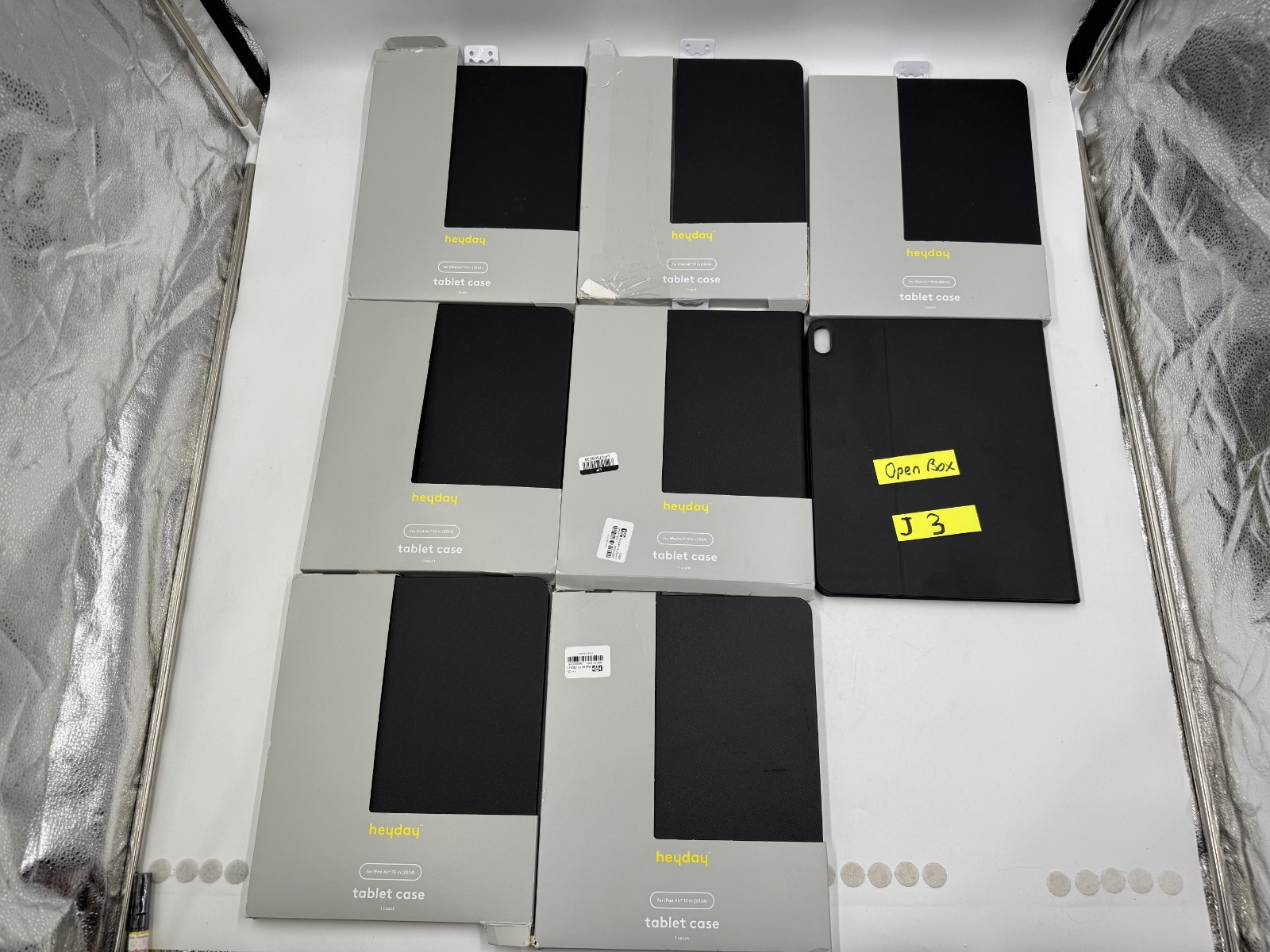 Heyday Tablet Cover Cases for Apple iPad Air 13" (2024), Black - Lot of 8