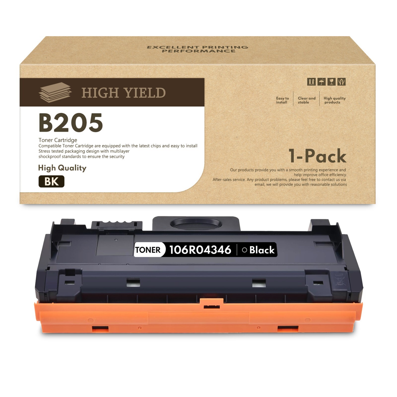 B205 106R04346 1PK Replacement Toner for B205 B210 B215 Black Laser MFP