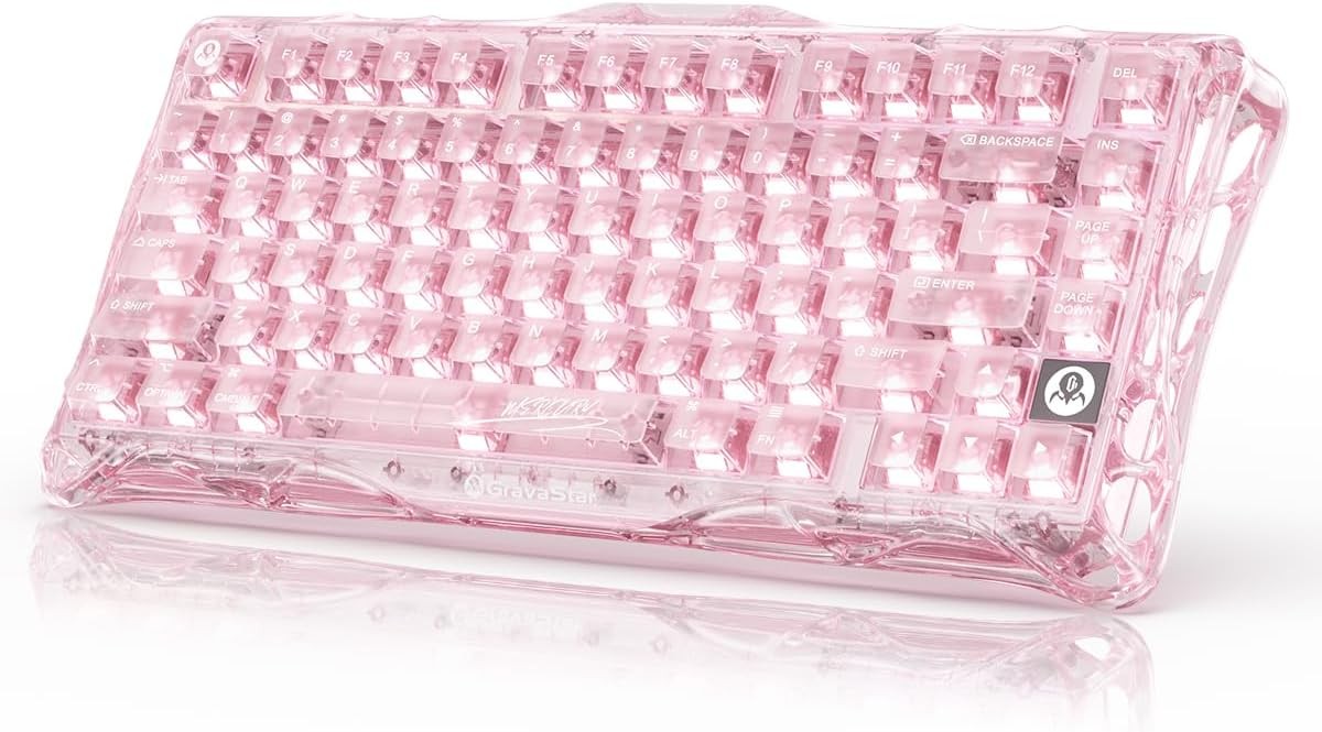 GravaStar Mercury K1 Lite 75% Wireless Mechanical Gaming Keyboard RGB Gasket