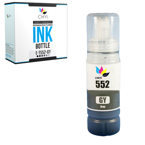 Compatible Epson 552 Gray Ink Bottle for Epson EcoTank ET-8500 and ET-8550