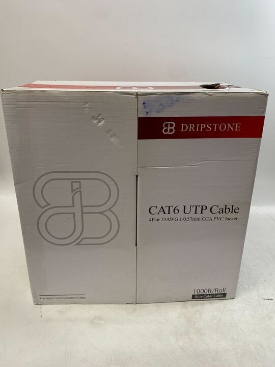 Dripstone CAT6 Ethernet Cable 576ft LAN Wire 23AWG/4PRS Solid CCA UTP 5