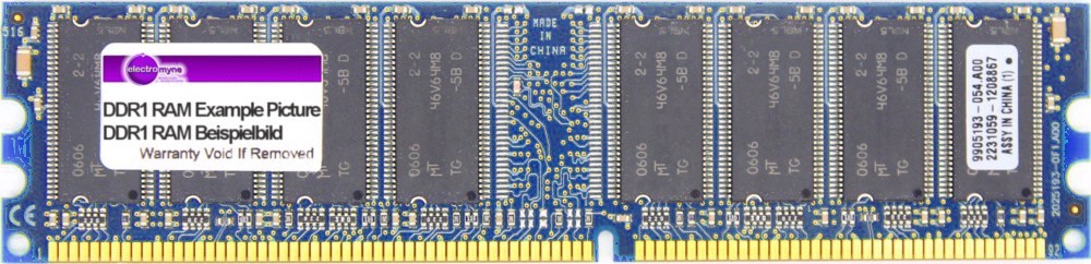 512MB Nanya DDR RAM PC3200U-30331 400MHz CL3 2Rx8 184pin DIMM NT512D64S8HC0GY-5T