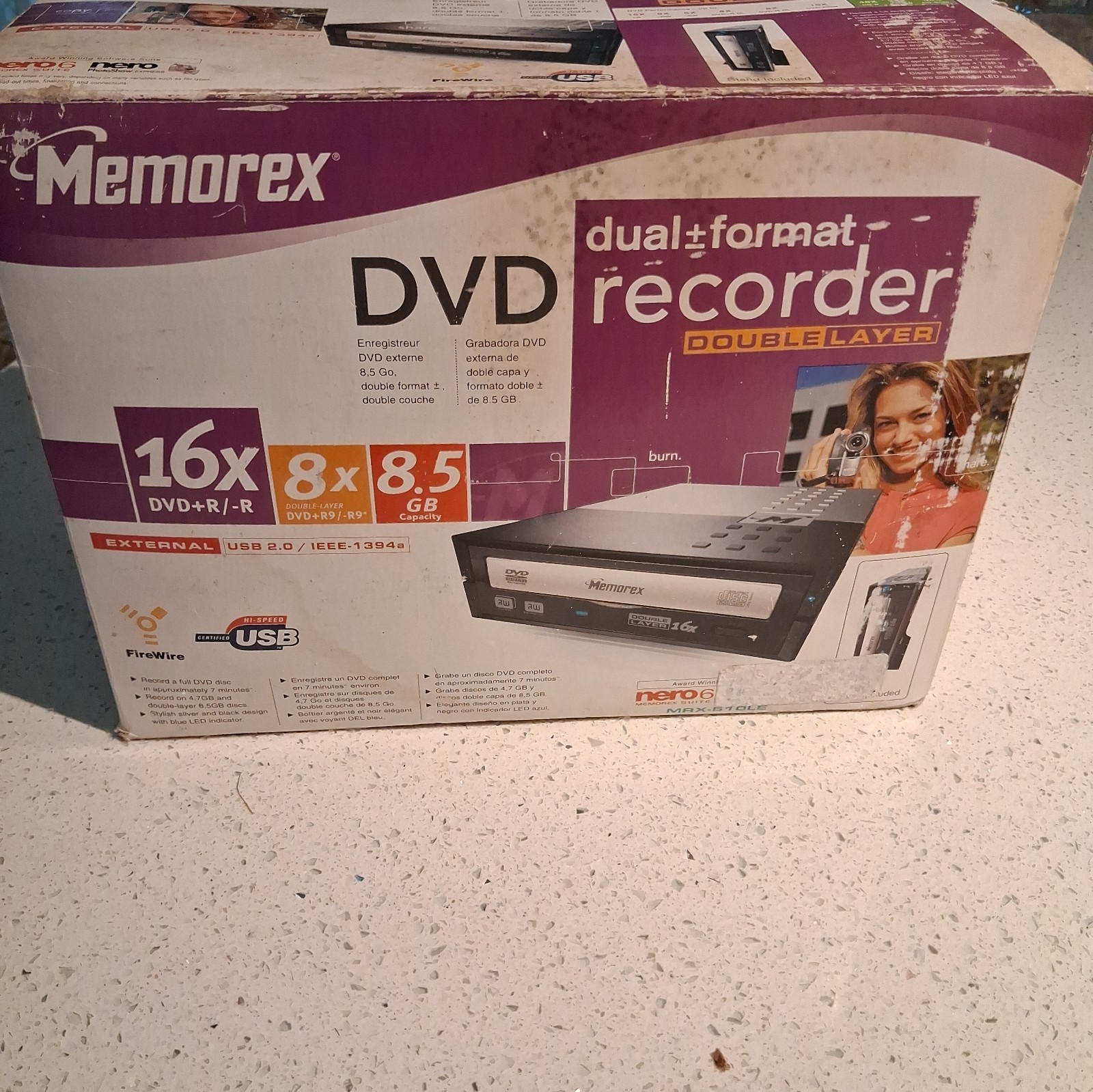 Memorex Dual Format DVD Recorder Double Layer MRX-510LE 16x DVR+R/-R *