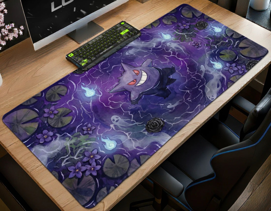 Gengar Phantom Whirlpool Mouse Pad - Pokemon Mat Desk Mat Accessories