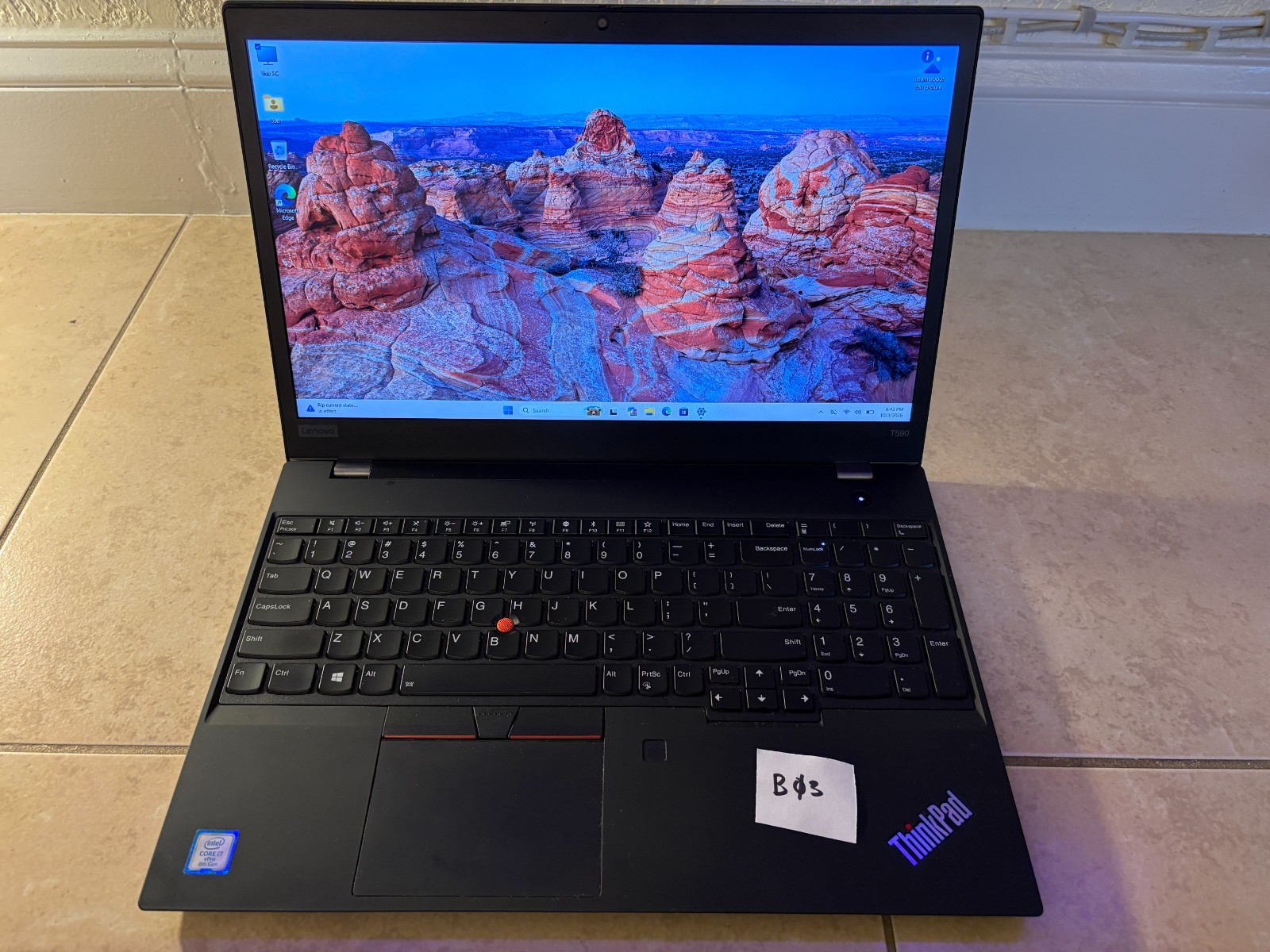 Lenovo ThinkPad T590 15.6 TOUCHSCREEN i7-8665U 16GB RAM 512GB SSD Windows 11 Pro
