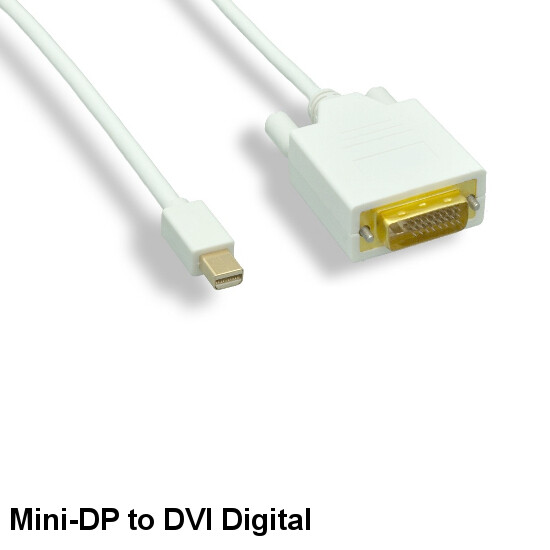 Kentek 10FT Mini DisplayPort to DVI Digital DVI-D Cable Thunderbolt for PC MAC