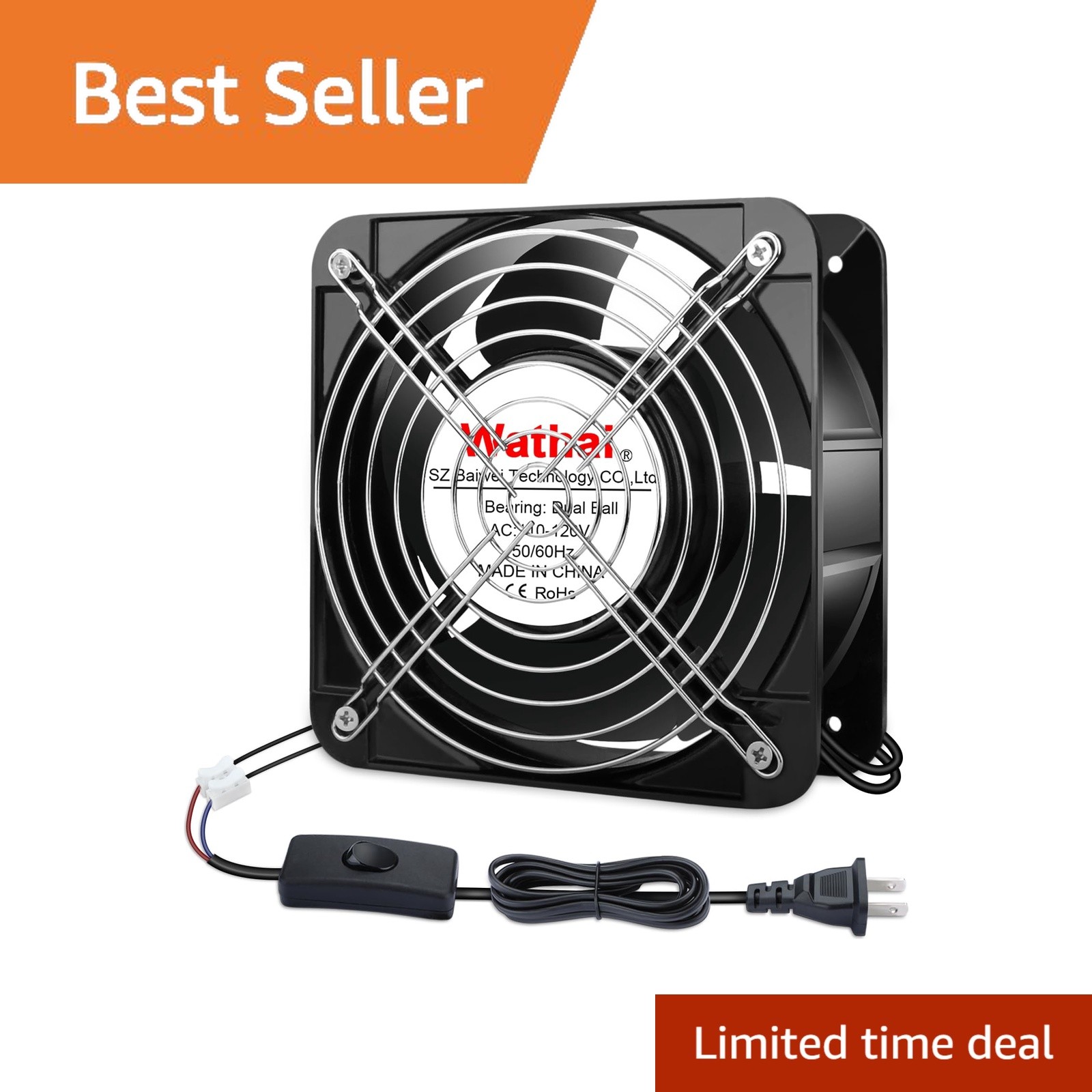 Wathai AC High Cooling Fan 120v Dual Ball Fan