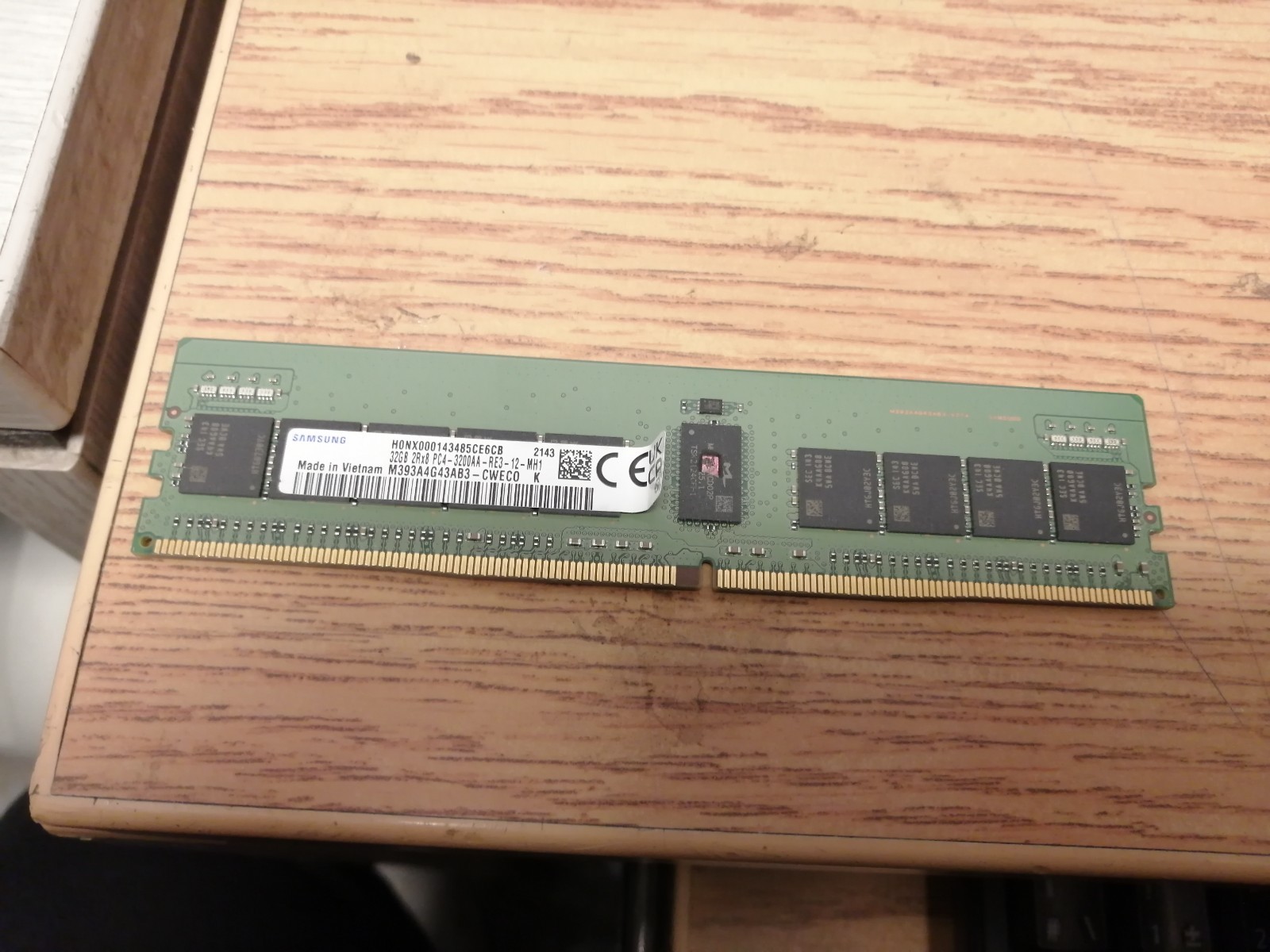 lot 7X SAMSUNG M393A4G40AB3-CWE 32GB 3200MHz PC4-3200AA RDIMM Server RAM Defect