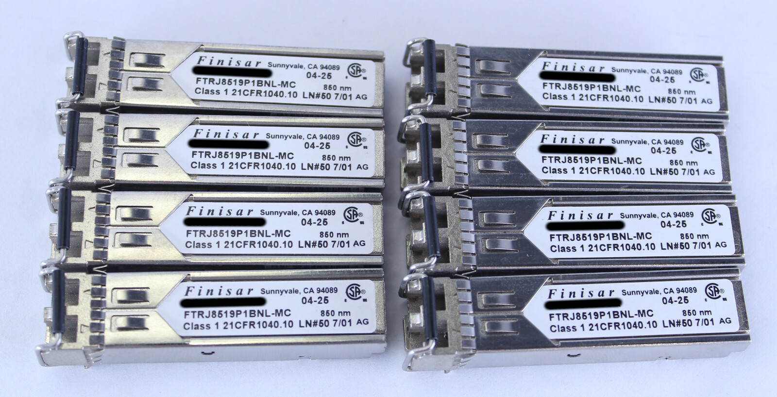 Lot of 8 Finisar FTRJ8519P1BNL-MC 850 nm LN#50 Transceiver Module