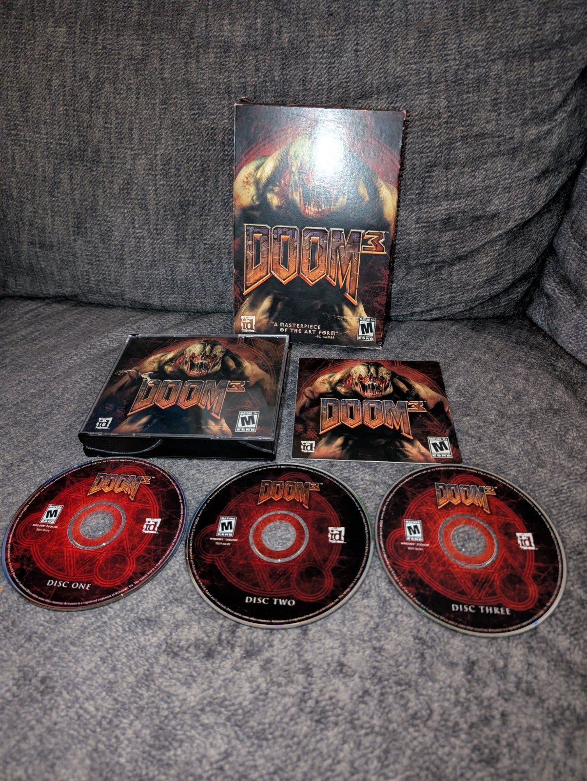 Doom 3 Windows PC 2004 PC Video Games 3 Cd Set Id Software USA 