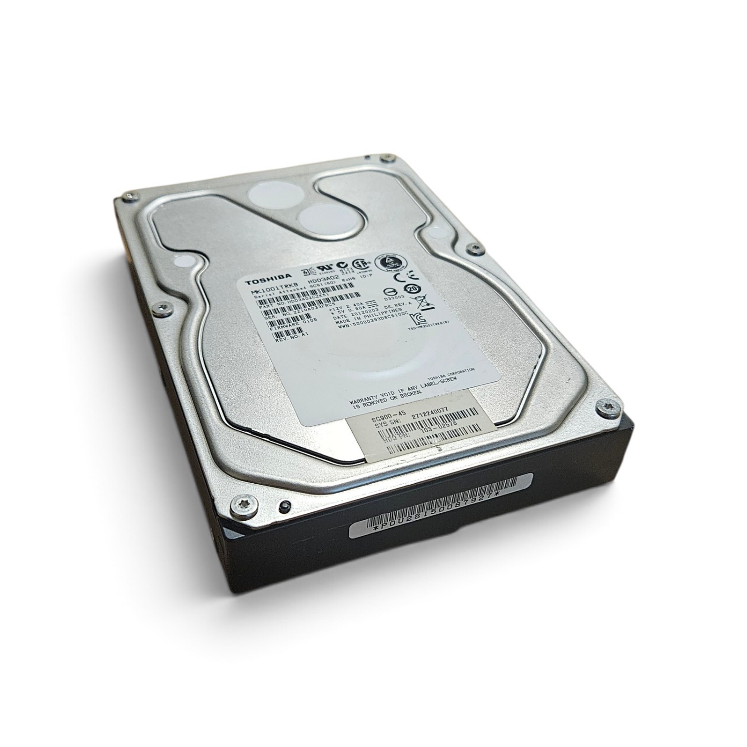 TOSHIBA DELL MK1001TRKB HDD3A02 - 1 TB 3.5" SAS 2 Enterprise Hard Drive