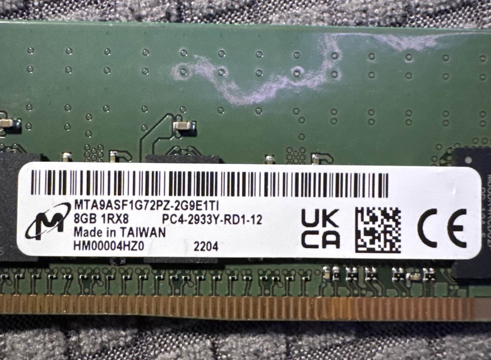 Nemix 8GB 1Rx8 PC4-2933Y-RD1-12 ECC REG Server Memory TESTED WORKING