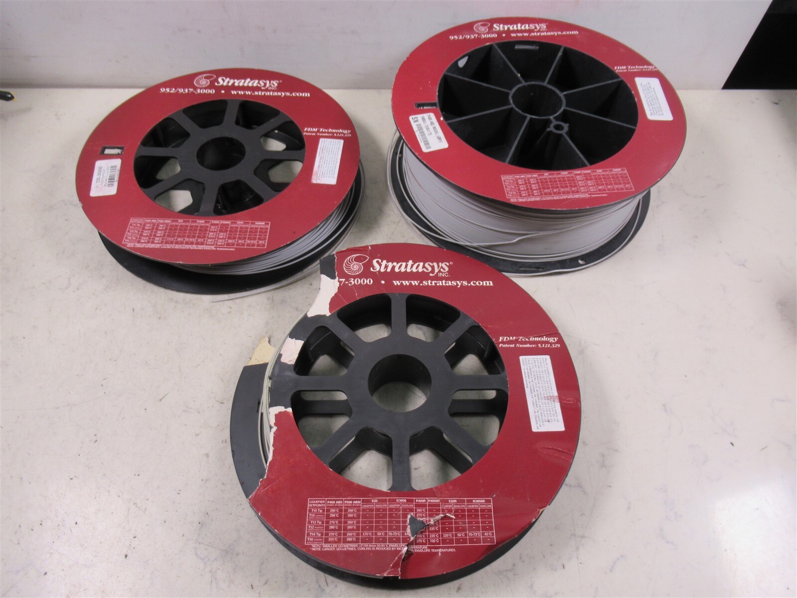 Stratasys P400 ABS Model 3D Printer Cartridges 3 Partial Units