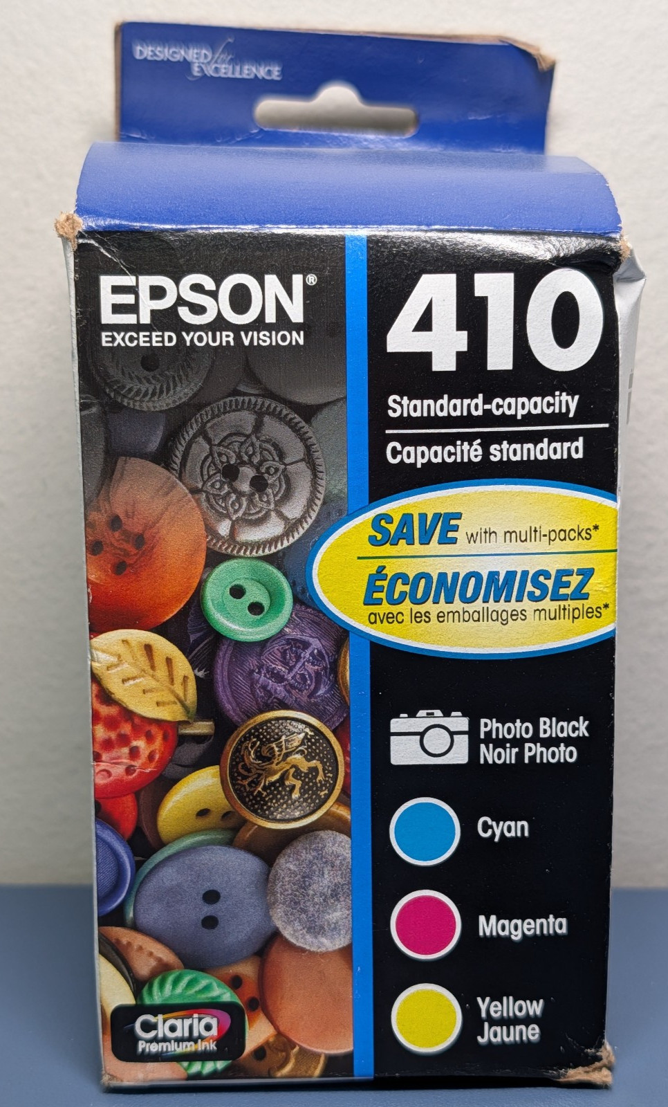Genuine Epson 410 Ink 4-Pack T410520-S C/M/Y/Photo Black NEW BB 04/2028