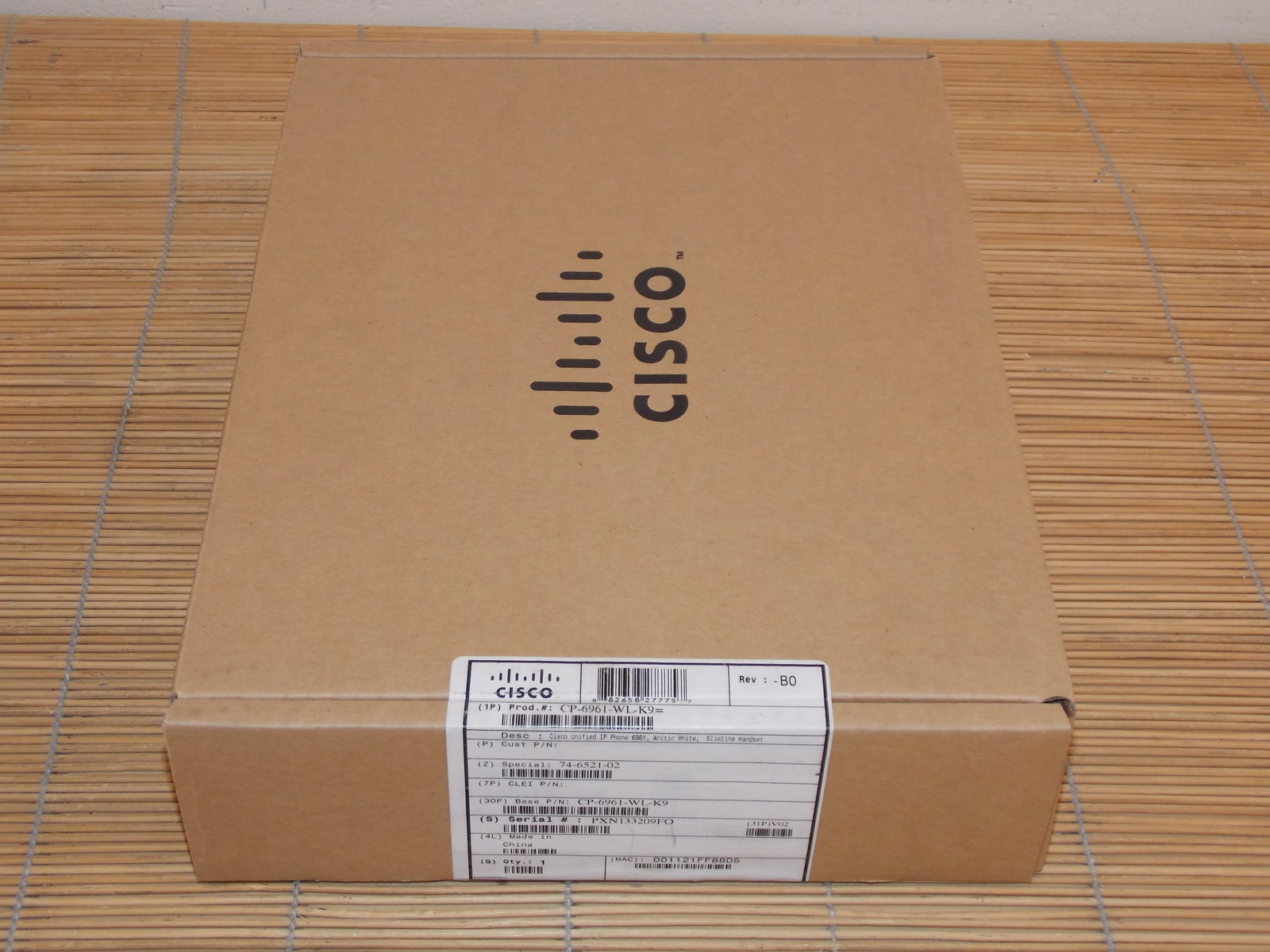 New Cisco CP-6961-WL-K9 Unified IP Phone 6961 White New Original Packaging Unopened