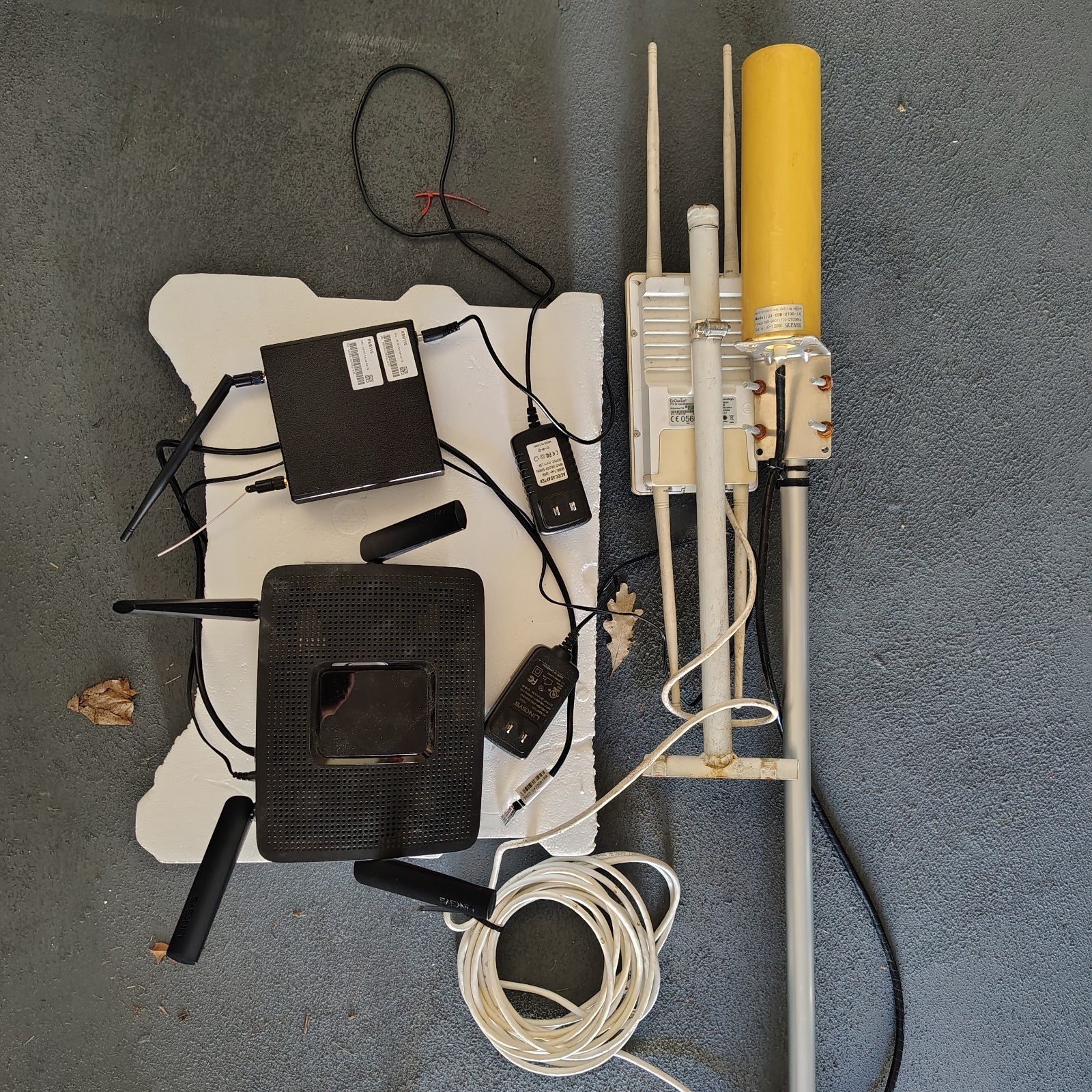 RV WiFi Cellular Antenna Kit  Mast, Omni Antenna, Linksys Router,MikroTik RBM11G