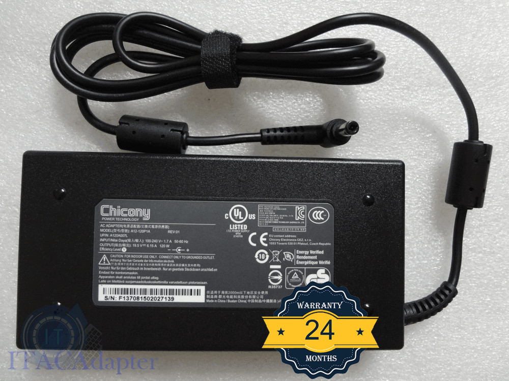 New OEM Chicony 120W 19.5V 6.15A For MSI GE62 2QC(Apache)-604UK Charger Adapter