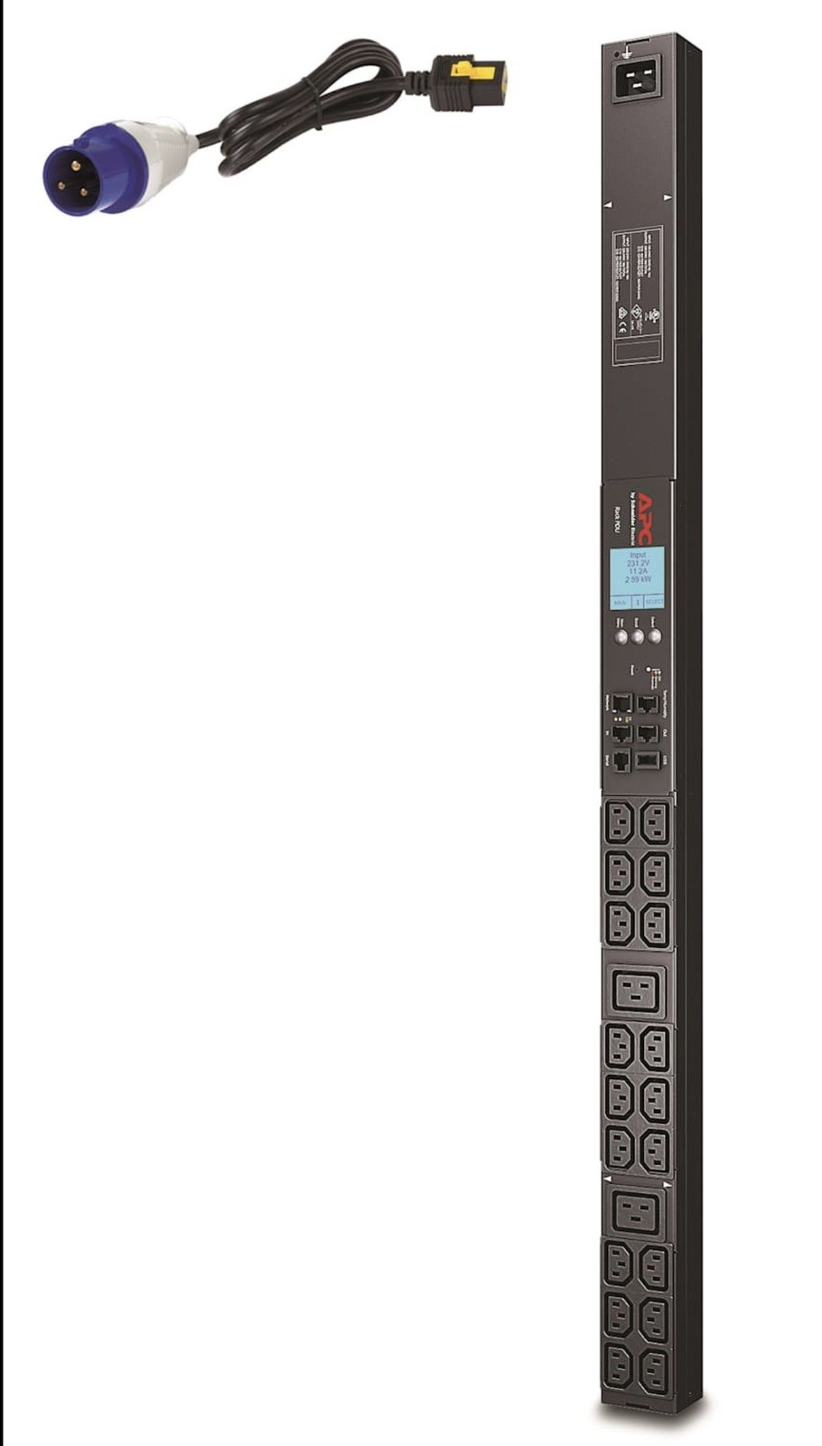 APC AP8858 NetShelter Metered Rack PDU 2G 0U 20A 208V / 16A 230V 18xC13 2xC19 