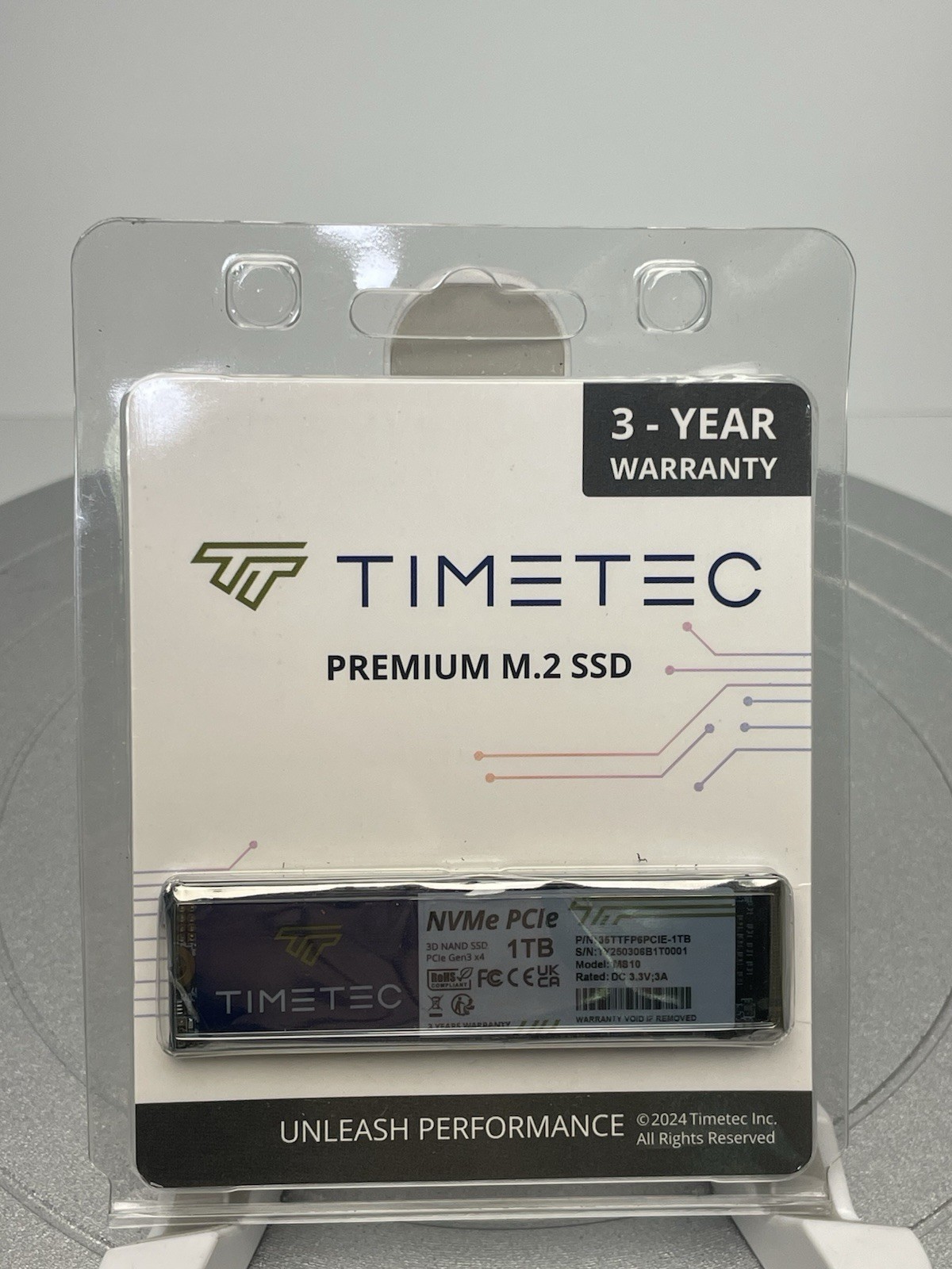 Timetec 1TB SSD NVMe PCIe Gen3x4 M.2 2280 3D NAND Model: MS10