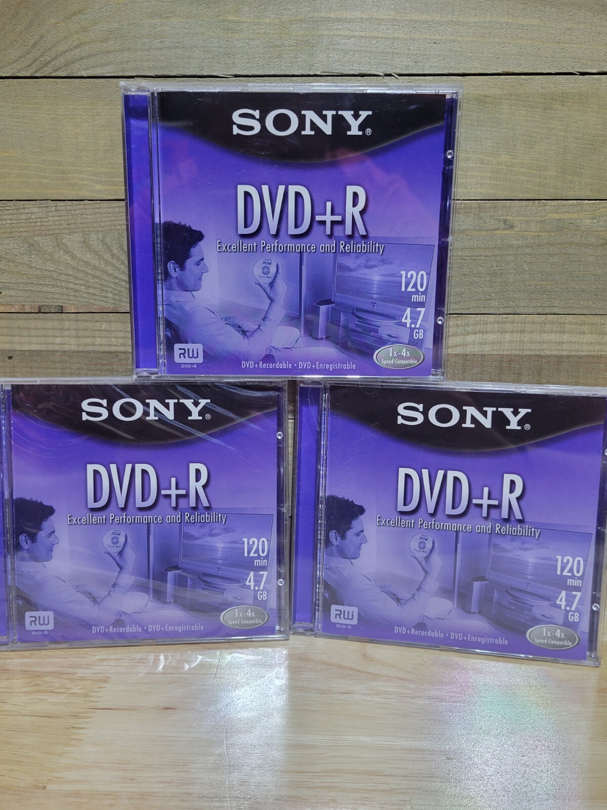 💥New💥 Lot of 3 SONY DVD-R 120 min 4.7GB 1X-4X Speed Compatible.