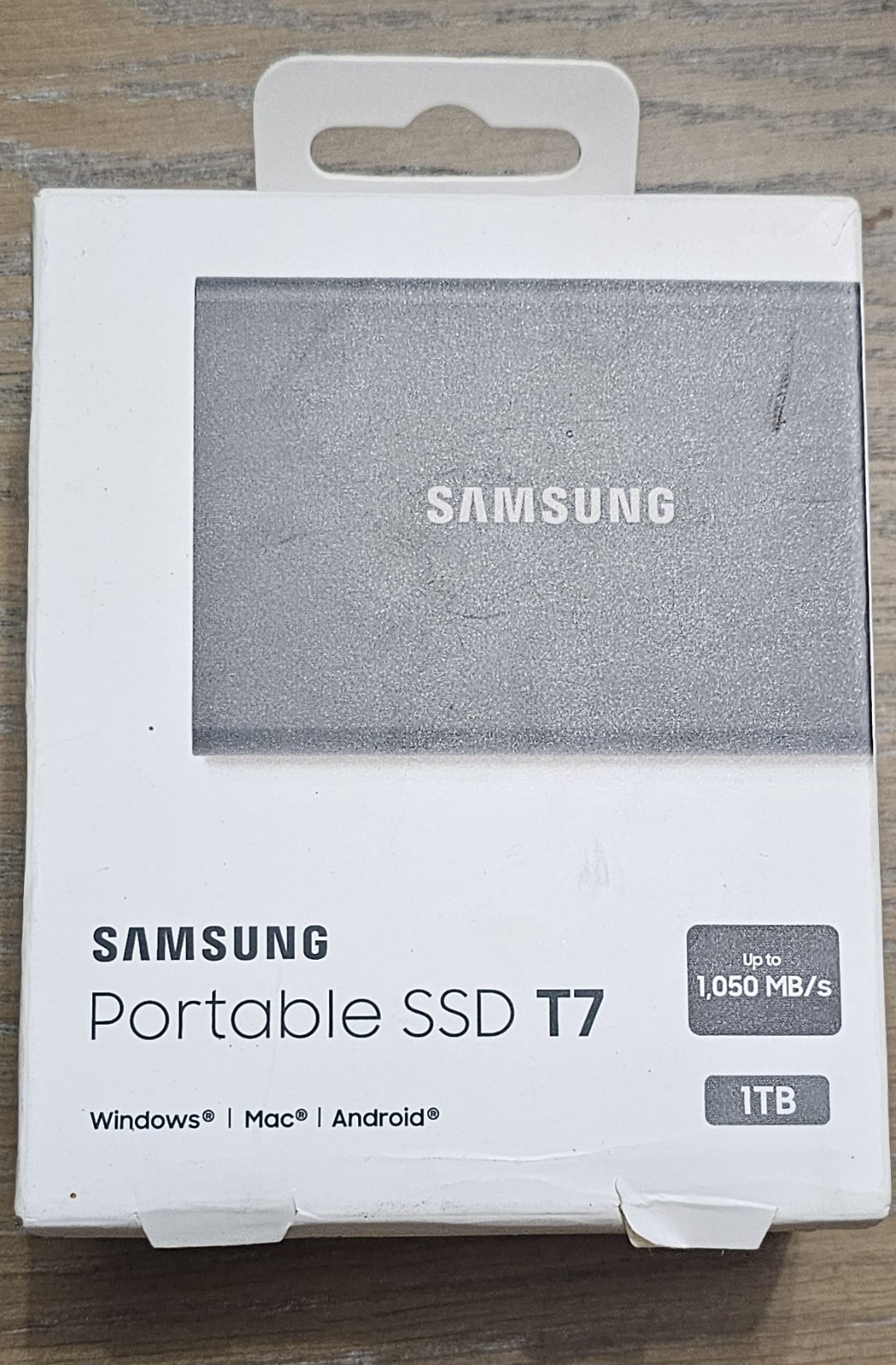Samsung T7 Portable External SSD 1TB USB 3.2 Gen 2 MU-PC1T0T 3.2 Gray