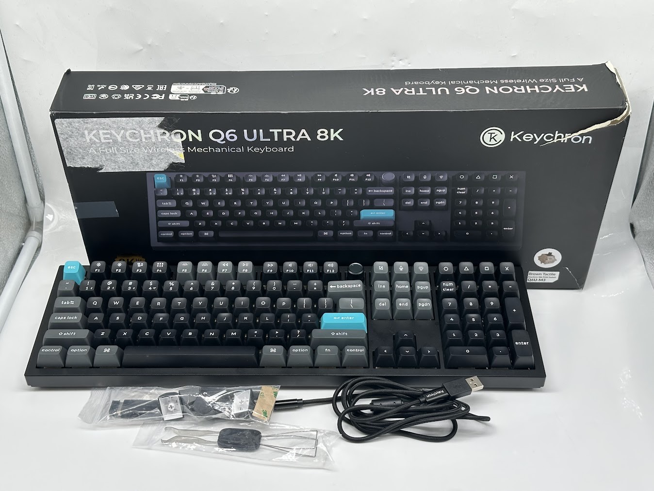 Keychron Q6 Ultra RGB Knob Version 8K Wireless Keyboard - Brown Switches