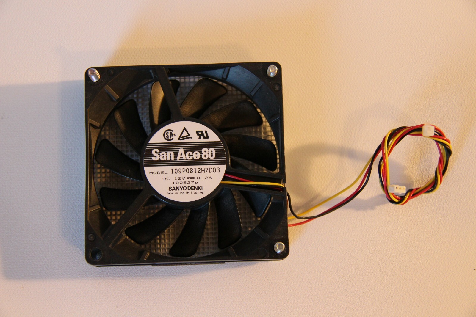 OEM San Ace 80 Cooling Fan 109P0812H7D03, DC12V 0.2A, Sanyo PLC-80L
