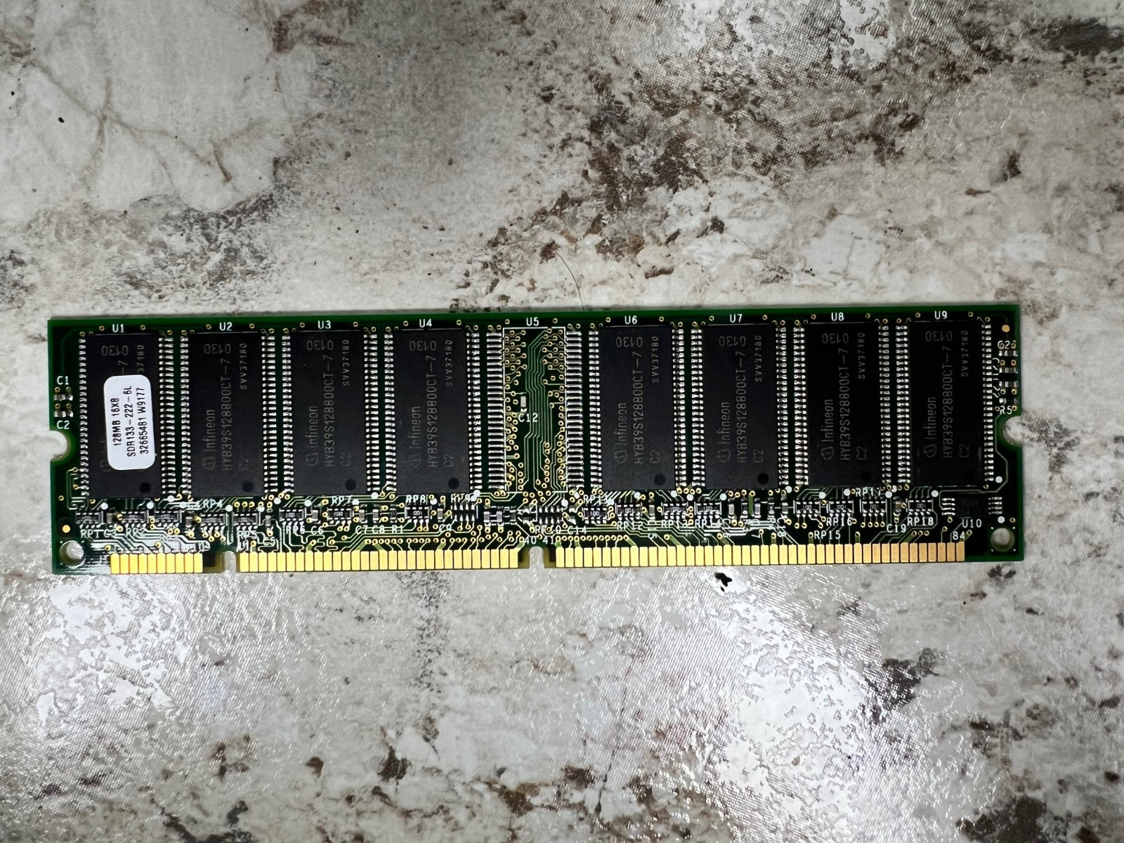 Infineon 128MB PC-133 RAM Memory PC133 DIMM SDRAM-SCR133-222-6L (Brand New)
