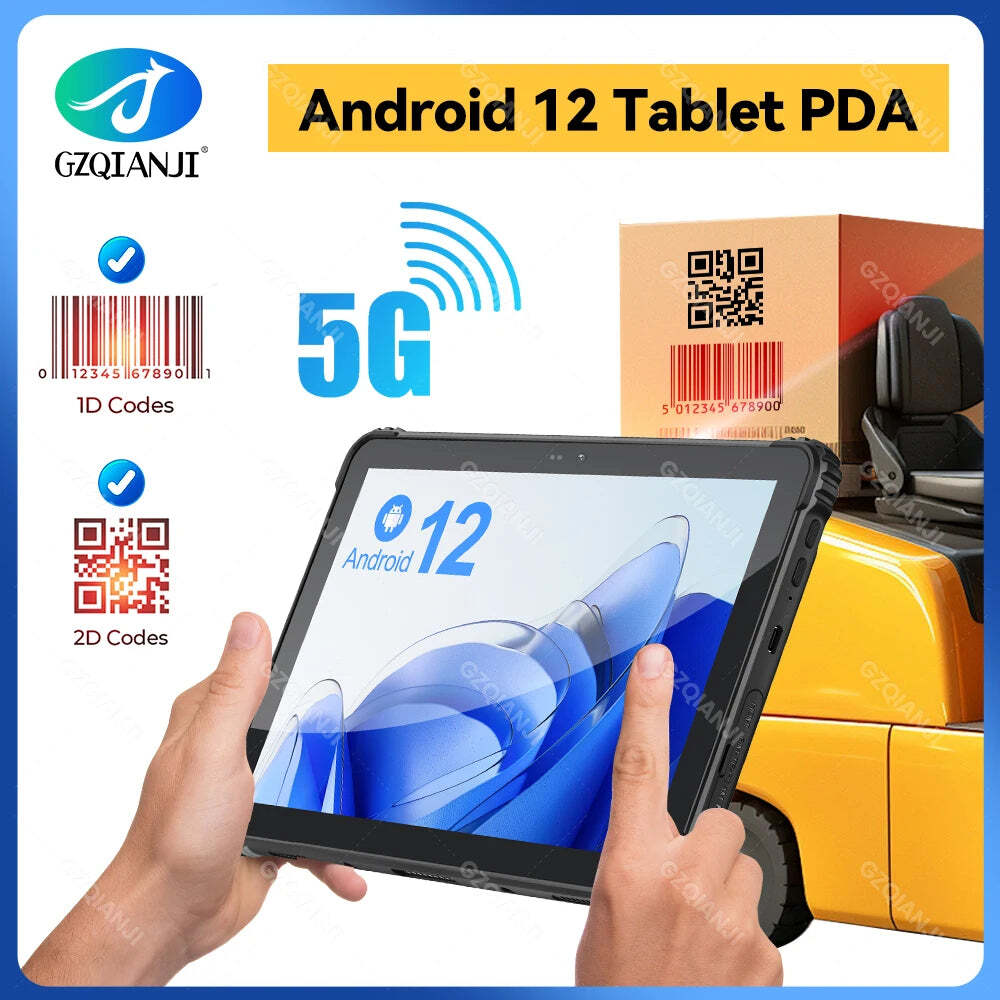 5G Industrial Android 12 Tablet Rugged PDA Triple Defence with Fingerprint Unloc