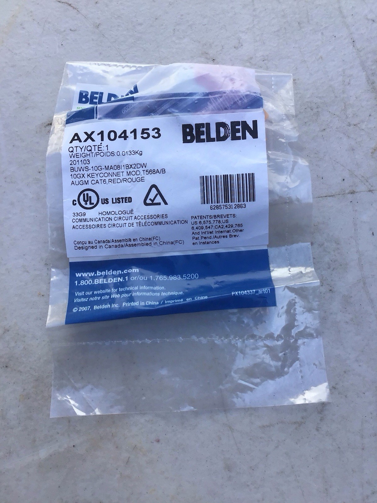 Brand New Belden AX104153 Cat. 6 - 