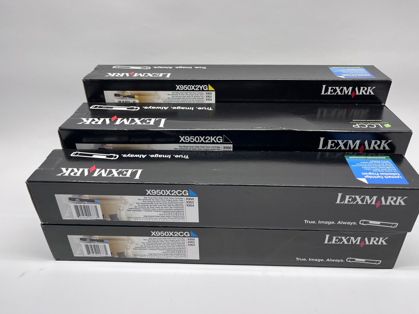 (7) Lexmark X950X2KG / X950X2CG / X950X2YG Extra High Yield Toner