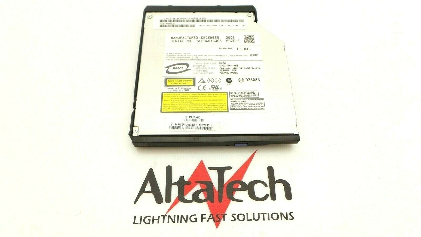 IBM 39J3805 4.7GB IDE Slimline DVD-RAM ODD Optical Disk Drive - Fully Tested
