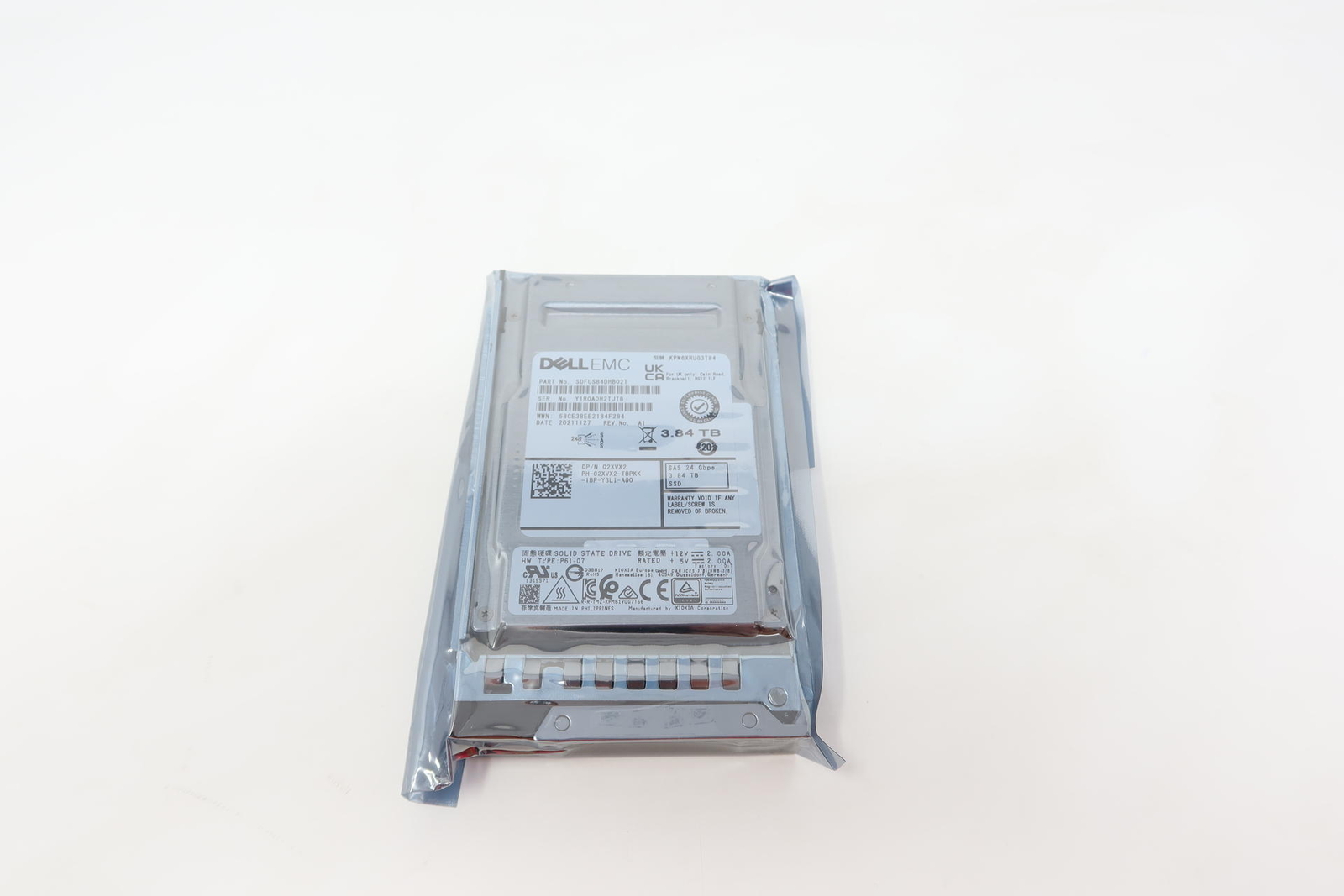 2XVX2 DELL 3.84TB SAS 2.5" 24G RI G14-G16 SSD SDFUS84DHB02T KPM6XRUG3T84 02XVX2