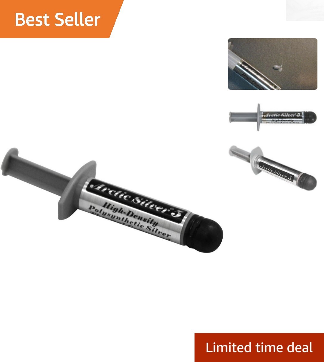 High-Performance Silver Thermal Paste - 3.5g Arctic Compound for Optimal Cooling