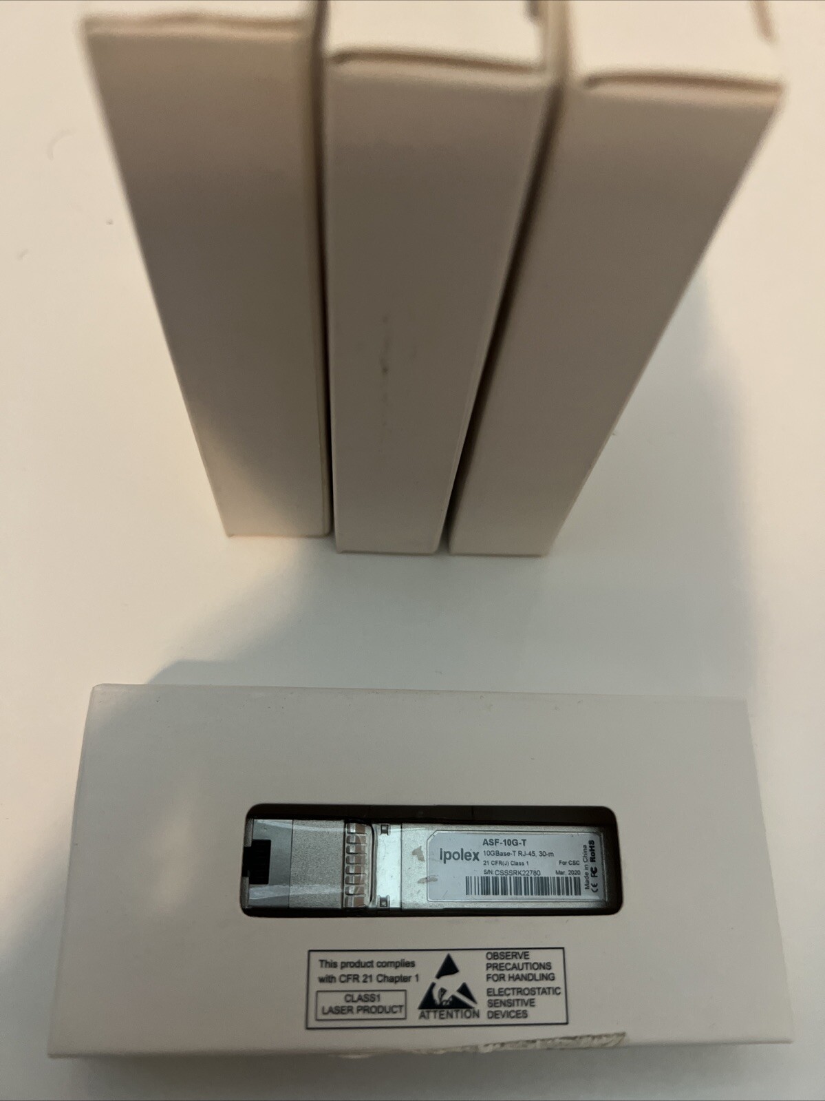 IPOLEX ASF-10G-T 10GBase-T 10GbE SFP+ to RJ-45 Copper Optical Transceiver Module