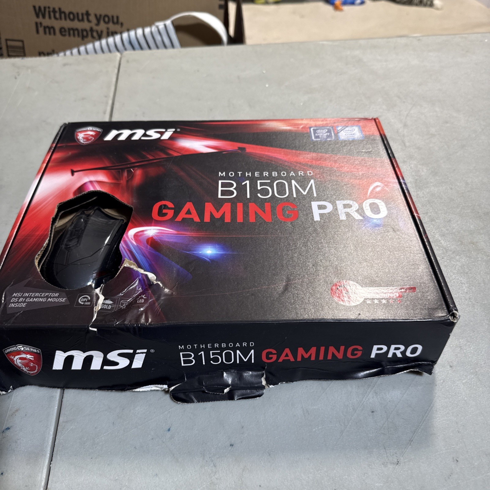 MSI B150M Gaming Pro Motherboard And Ds B1 Gaming Mouse Combo.NEW