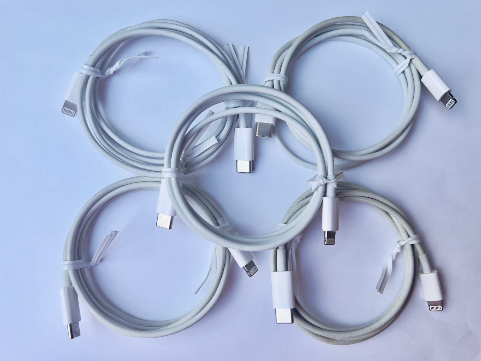 5 Pack - OEM Genuine Apple USB-C to Lightning Fast Charging Cable - (1m)