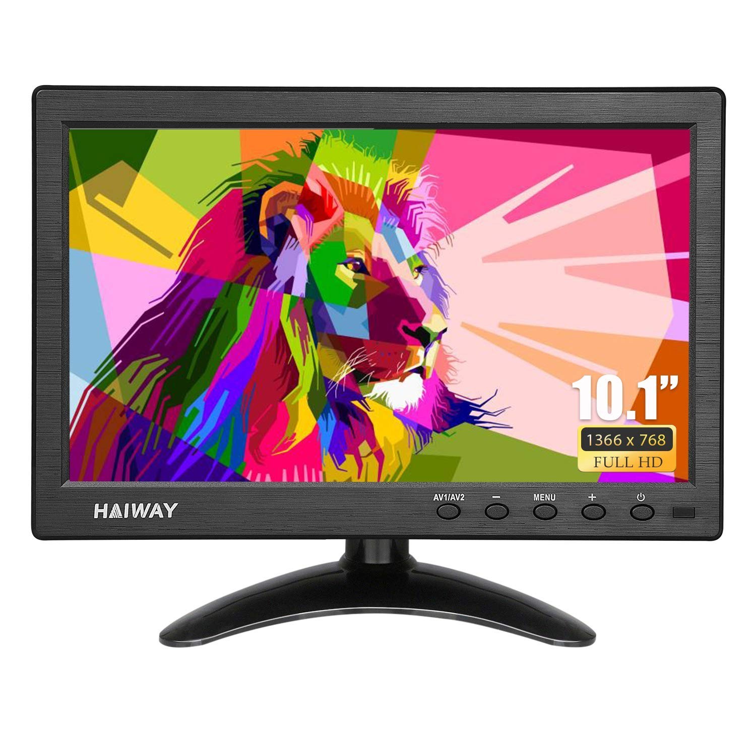 Haiway 10.1" Security Monitor 1366x768 HDMI VGA BNC USB Speakers Remote