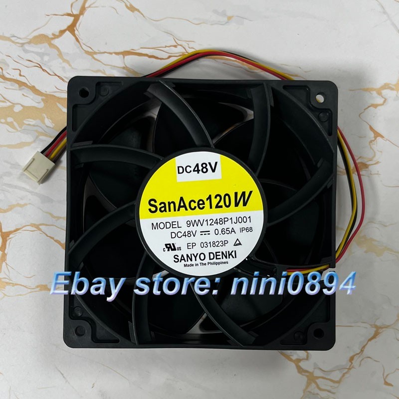 Sanyo 9WV1248P1J001 12038 48V 0.65A 12CM Cooling Fan
