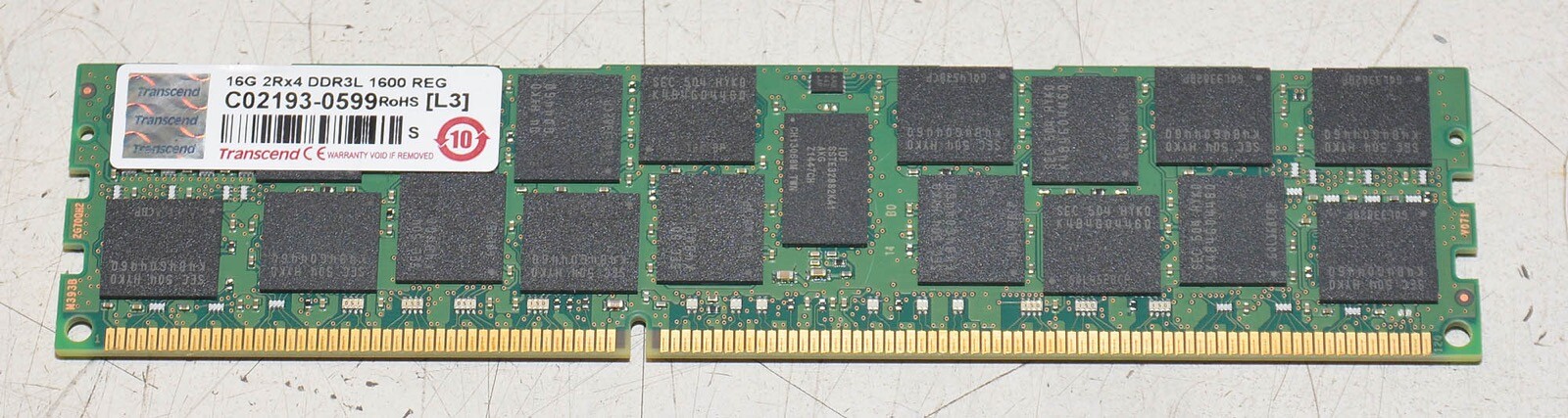  16gb Transcend 2Rx4 DDR3L 1600 ECC Reg 1.35V 240pin C02193-0599