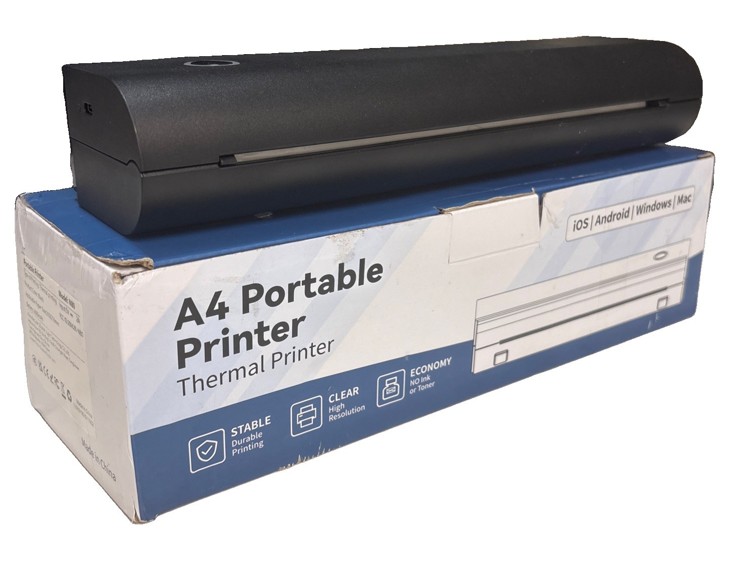N80 Portable Wireless Thermal Printer – Inkless Bluetooth for Travel, 8.5" x 11"