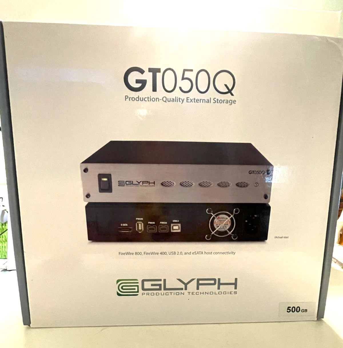 Glyph GT050Q 500 GB External Hard Drive In Box