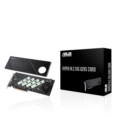 PCIe X16 Card for 4 M.2 Devices, Gen5/4.0 Support, RAID Function