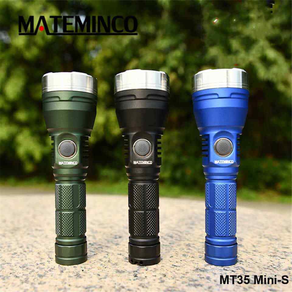 Mateminco MT35 Mini-S Osram NM1 (W1) Emitter Blue Body Stainless Steel Bezel LED