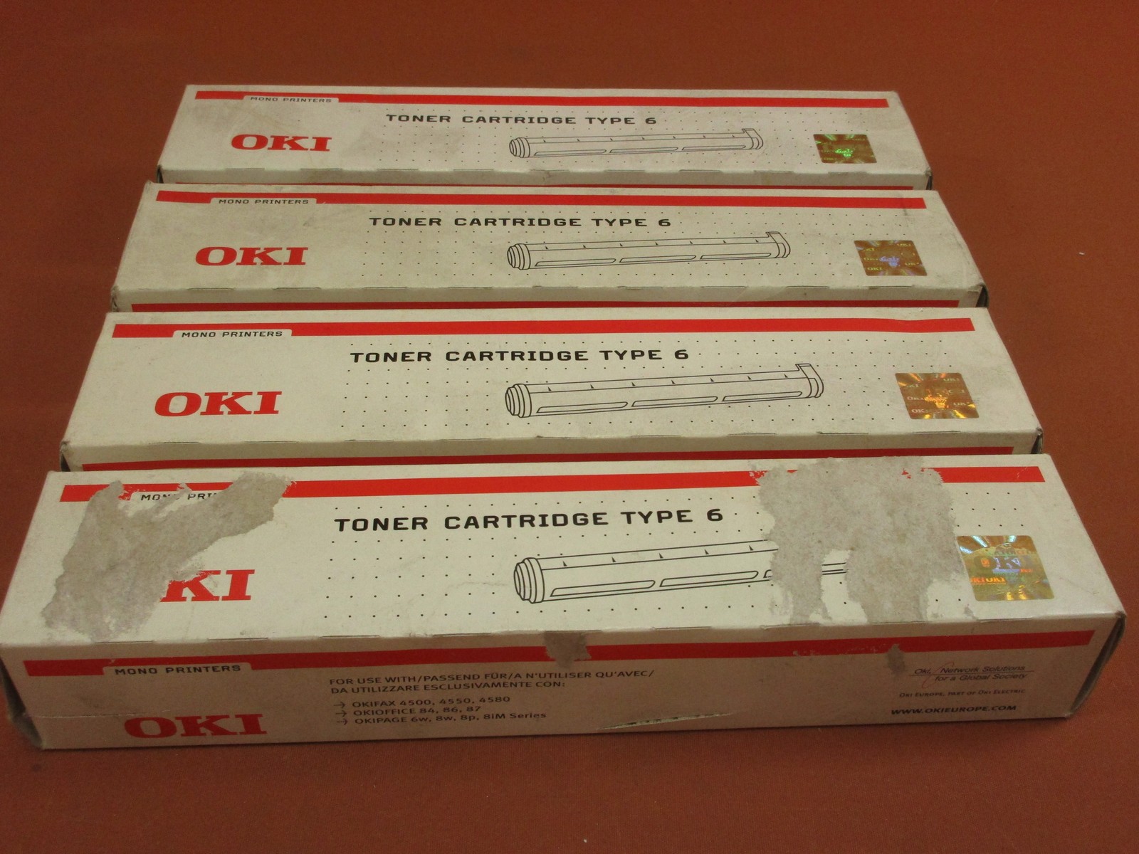 4 x original OKI toner type 6 79801 BK original packaging