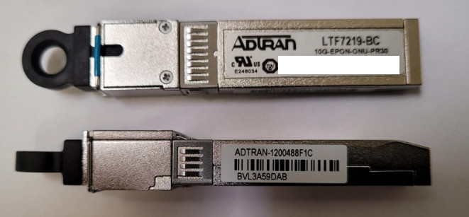 ADTRAN 1200488F1C 10G-EPON-ONU-PR30 BVL3A56DAB SFP+ CPE 10Gbps 1270/1577NM 