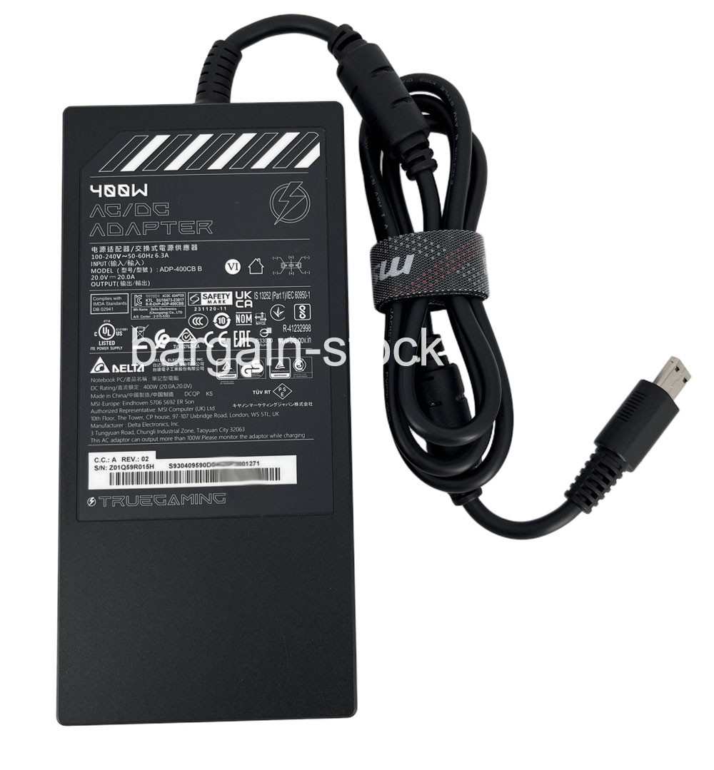 Original ADP-400CB B 20V 20A 400W AC Adapter Charger For MSI Titan Acer Gigabyte